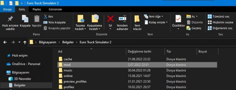 EURO TRUCK SIMULATOR MOD YÜKLEME