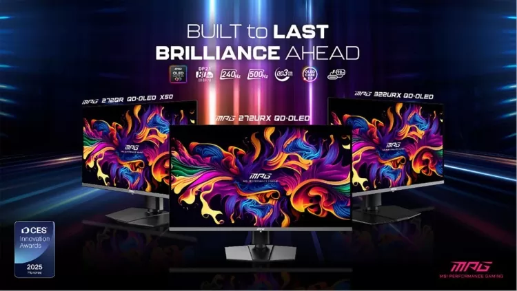 MSI ek olarak CES 2025'te 27 inç 4K QD-OLED oyun monitörüne de haiz olacak