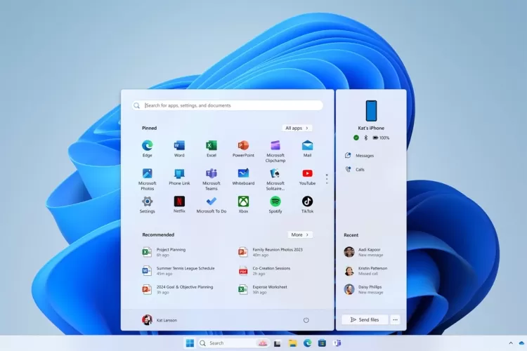 Windows 11 PC'ler yakında başlangıç ​​menüsünde iPhone'ları tanıyacak